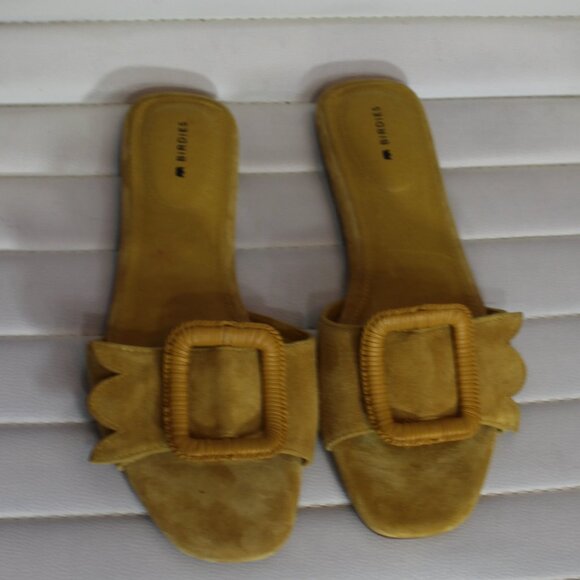 Birdies THE KIWI in Sunflower Suede slide sandals faux -leather size 9 - Picture 5 of 7